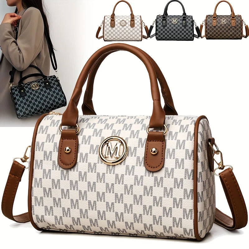 Leatherwork Logo - Synthetic Faux Leather Handbag Shoulder Bag