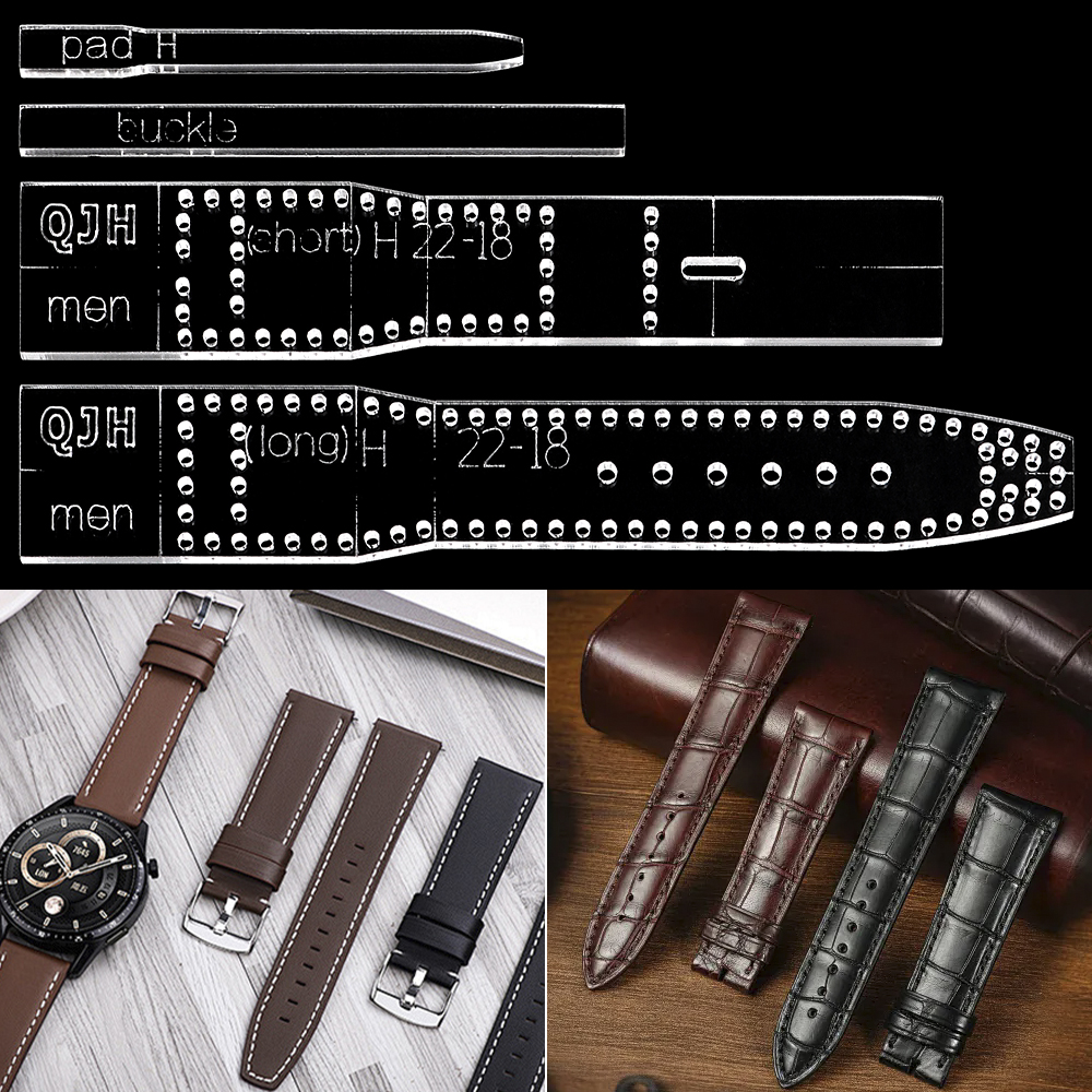 Leatherwork Templates - Men Women Leather Strap Cutting Template