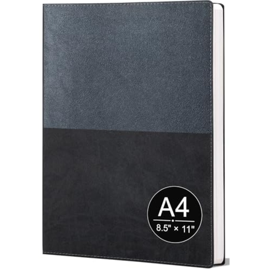 Leatherwork Journal - College Ruled Notebook, A4 Color-Block Softcover