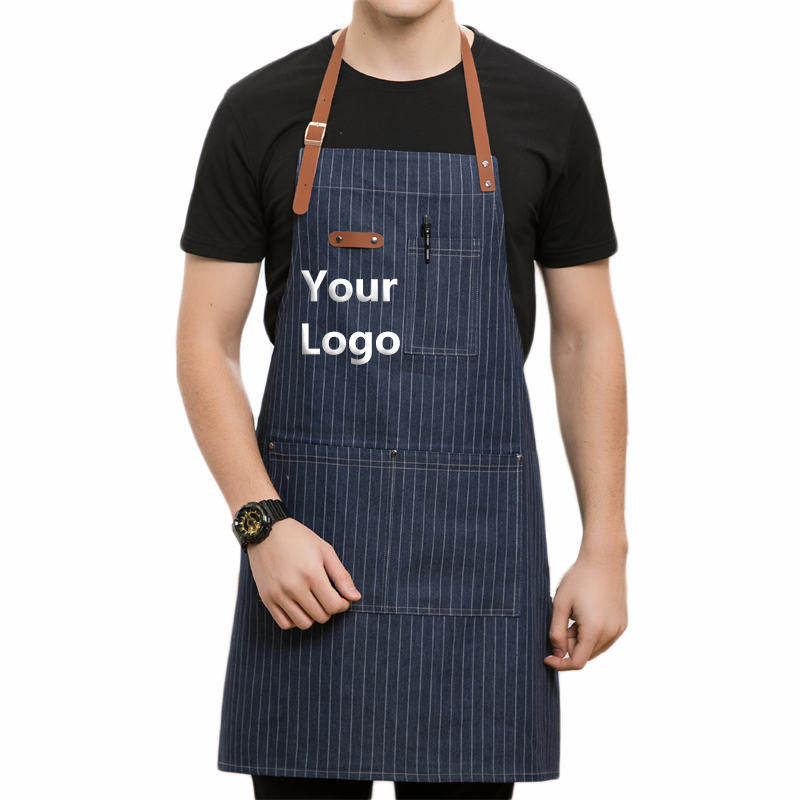 Leatherwork Logo - Logo Custom Denim Work Apron With