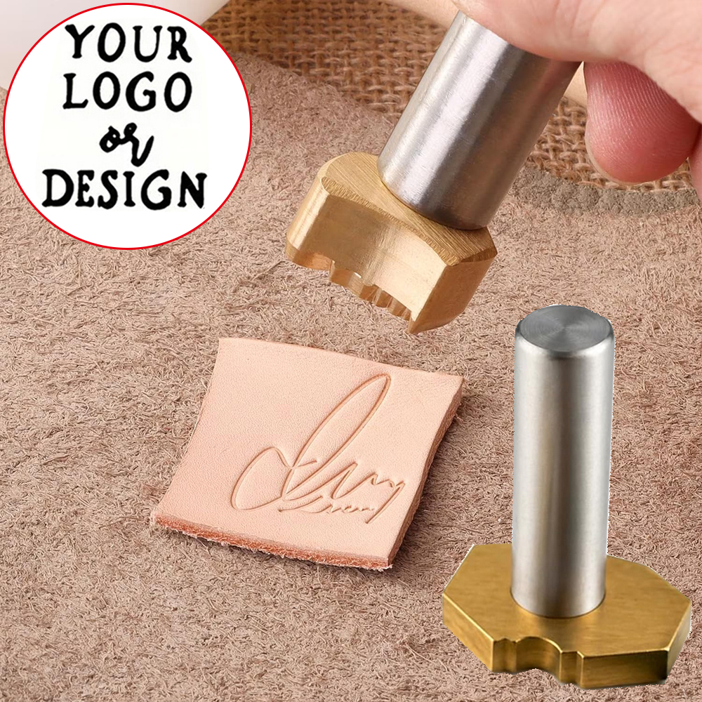 Leatherwork Logo - Customized Leather Stamp Personalized Text/LOGO/Design Brass