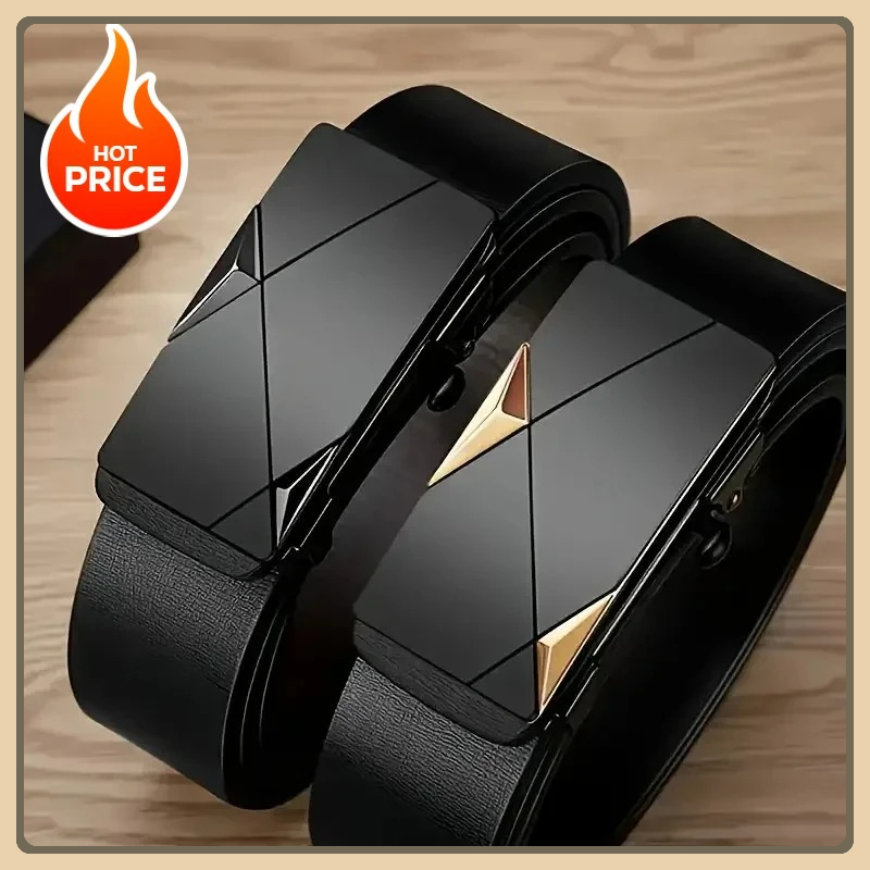 Leather Works Belt - Versatile Men's PU Leather Belt Automatic