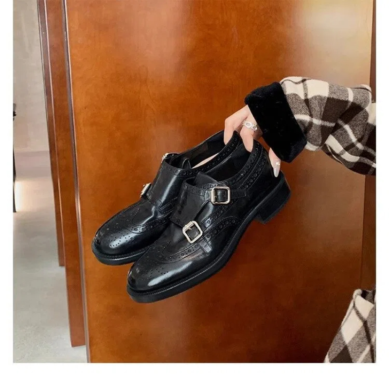 Leatherwork Belt - 2025 Women's Leather Loafers 3cm Chunky