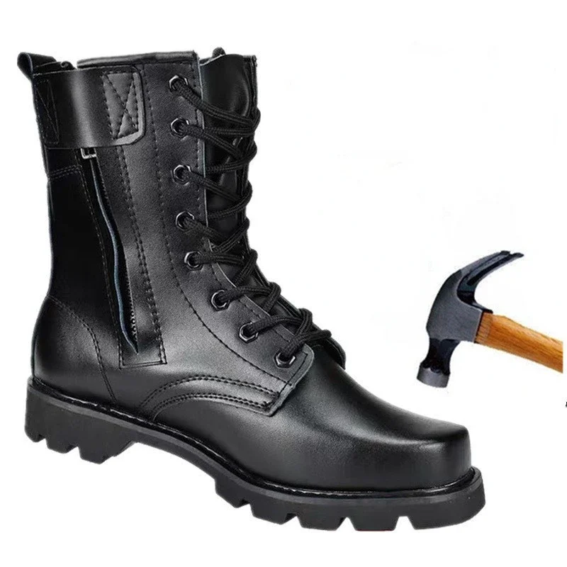 Leather Work Fabric - Men's Shoes Work Safety Shoes High