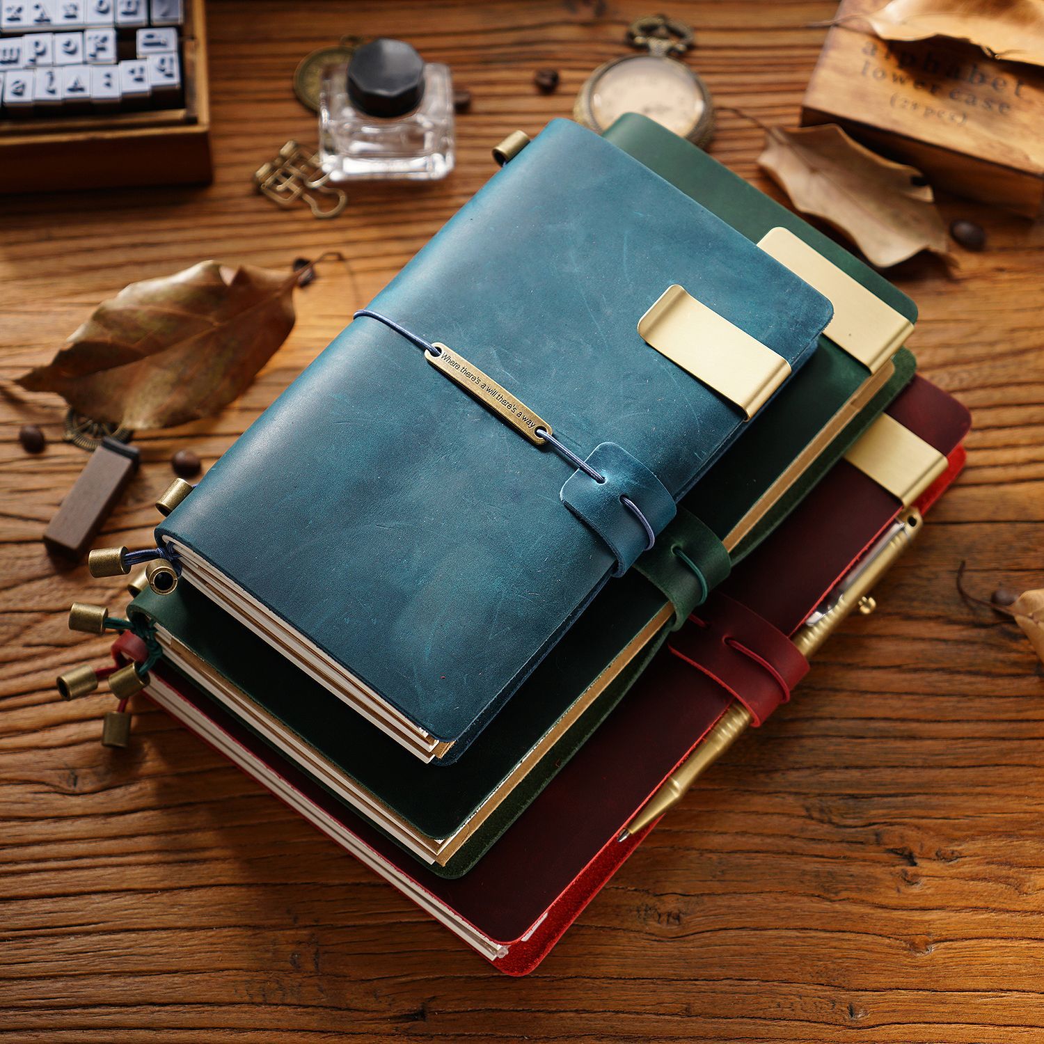 Leather Work Notebook - 100% TN04 Genuine Leather Traveler's Notebook
