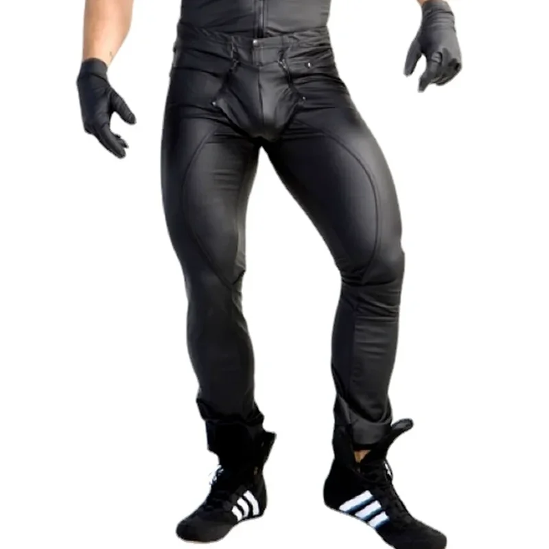 Leather Work Pants - New Man Leather Pants Spring And