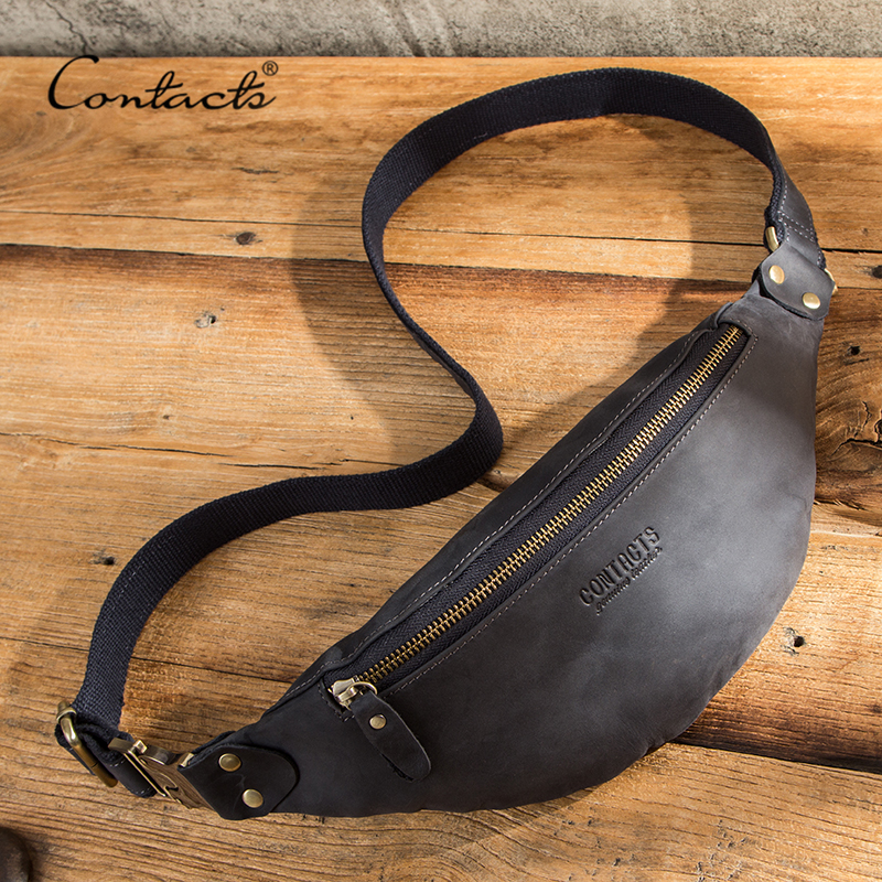 Leatherwork Belt - CONTACT'S 100% Crazy Horse Leather Waist