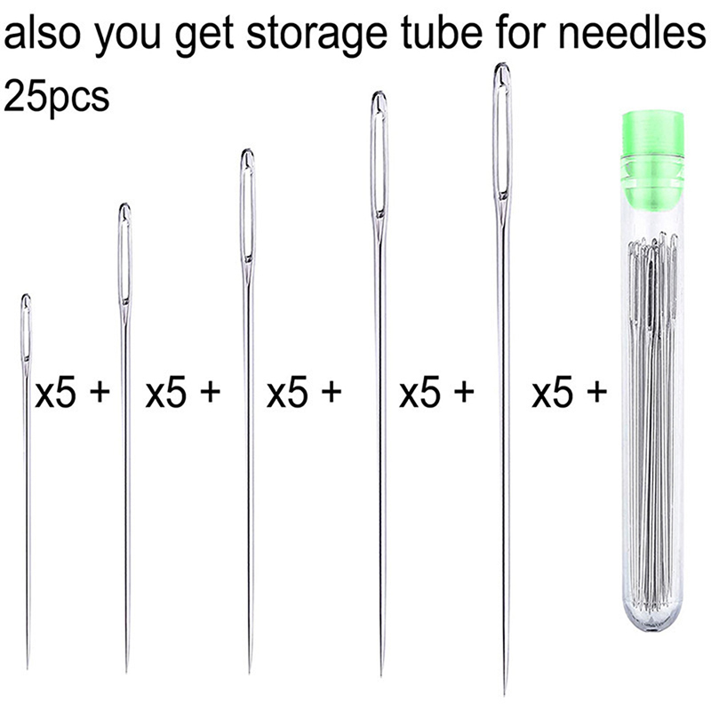 25Pcs Large-Eye Hand-Sewing Ne – Leatherwork Hand Sewing Needles Bewertung und Preis