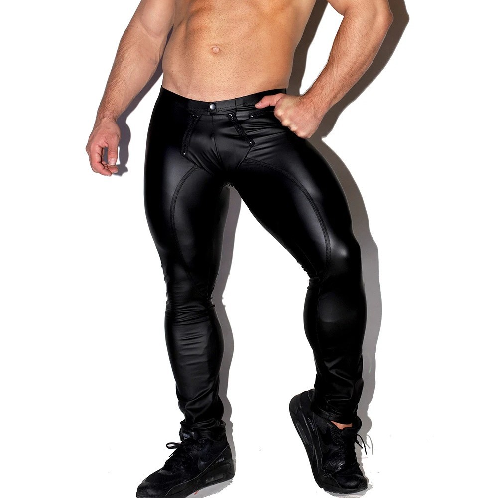 Mens Shiny Faux Leather Tights – Leather Work Pants Bewertung und Preis