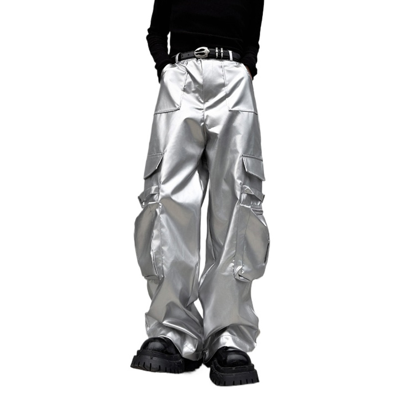 Silver Leather Pant Men Street – Leather Work Pants Bewertung und Preis