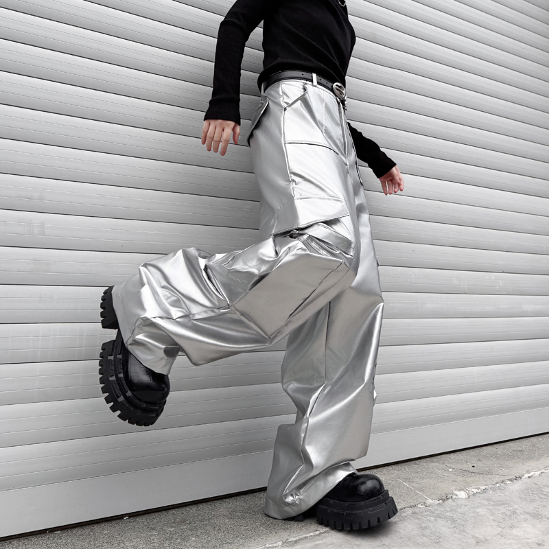 Silver Leather Pant Men Street – Leather Work Pants Bewertung und Preis