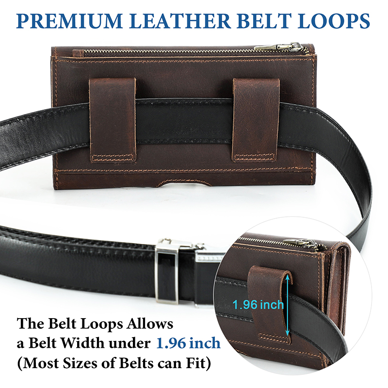 Cowhide Leather Waist Bag Phon – Leatherwork Belt Bewertung und Preis