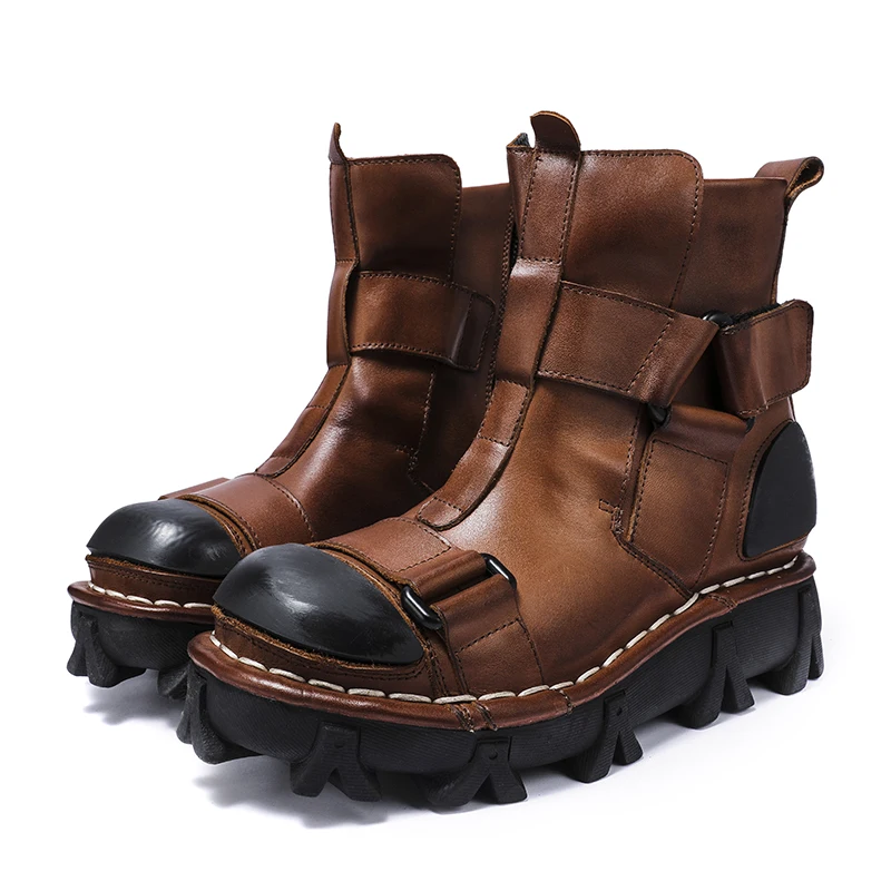 Men's Genuine Leather Motorcyc – Leather Work Fabric Bewertung und Preis