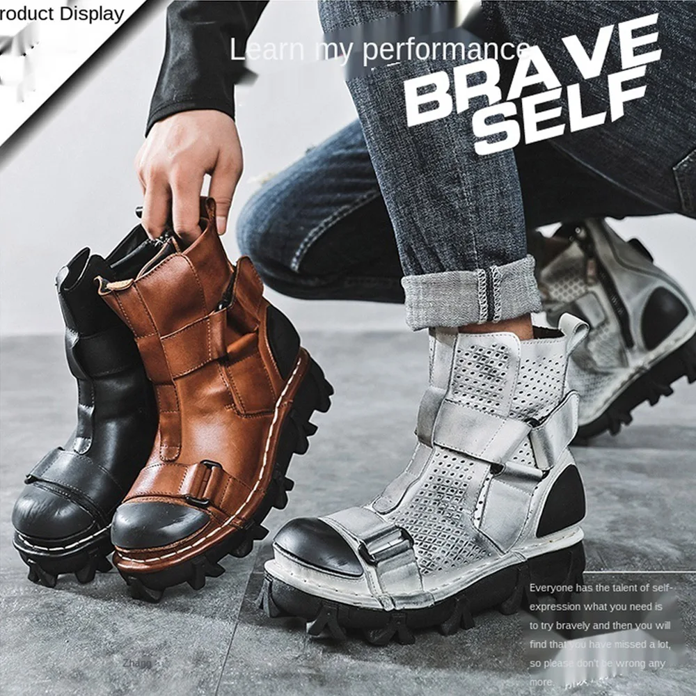 Men's Genuine Leather Motorcyc – Leather Work Fabric Bewertung und Preis
