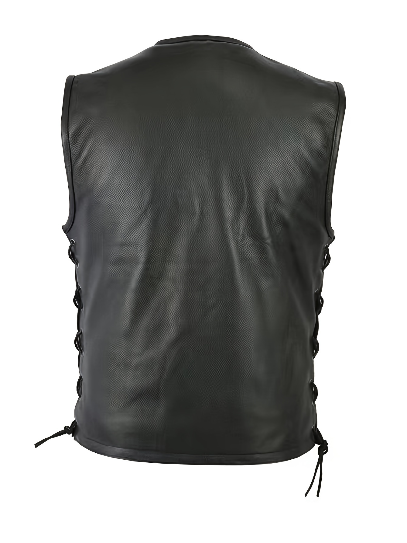 Men Solid Color Vest Motorcycl – Leather Work Vest For Men Bewertung und Preis