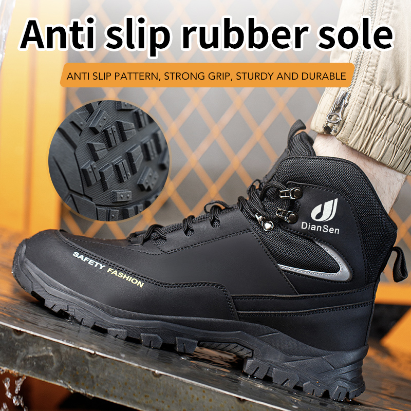 Mens Work Shoes Steel Toe Boot – Leather Work Fabric Bewertung und Preis