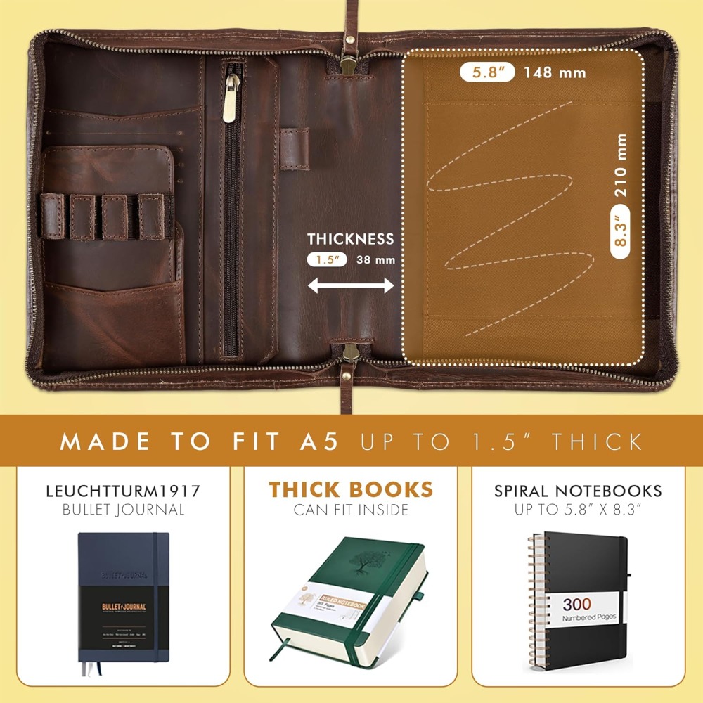 Leather A5 Portfolio Padfolio  – Leatherwork Journal Bewertung und Preis