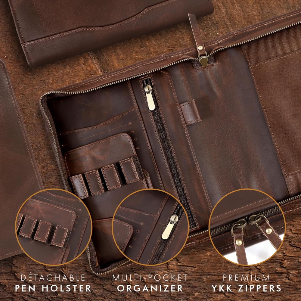 Leather A5 Portfolio Padfolio  – Leatherwork Journal Bewertung und Preis