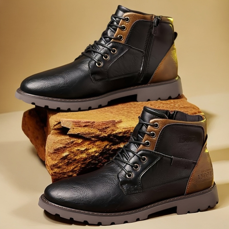 Leather Men Ankle Boots Plus S – Leather Work Fabric Bewertung und Preis