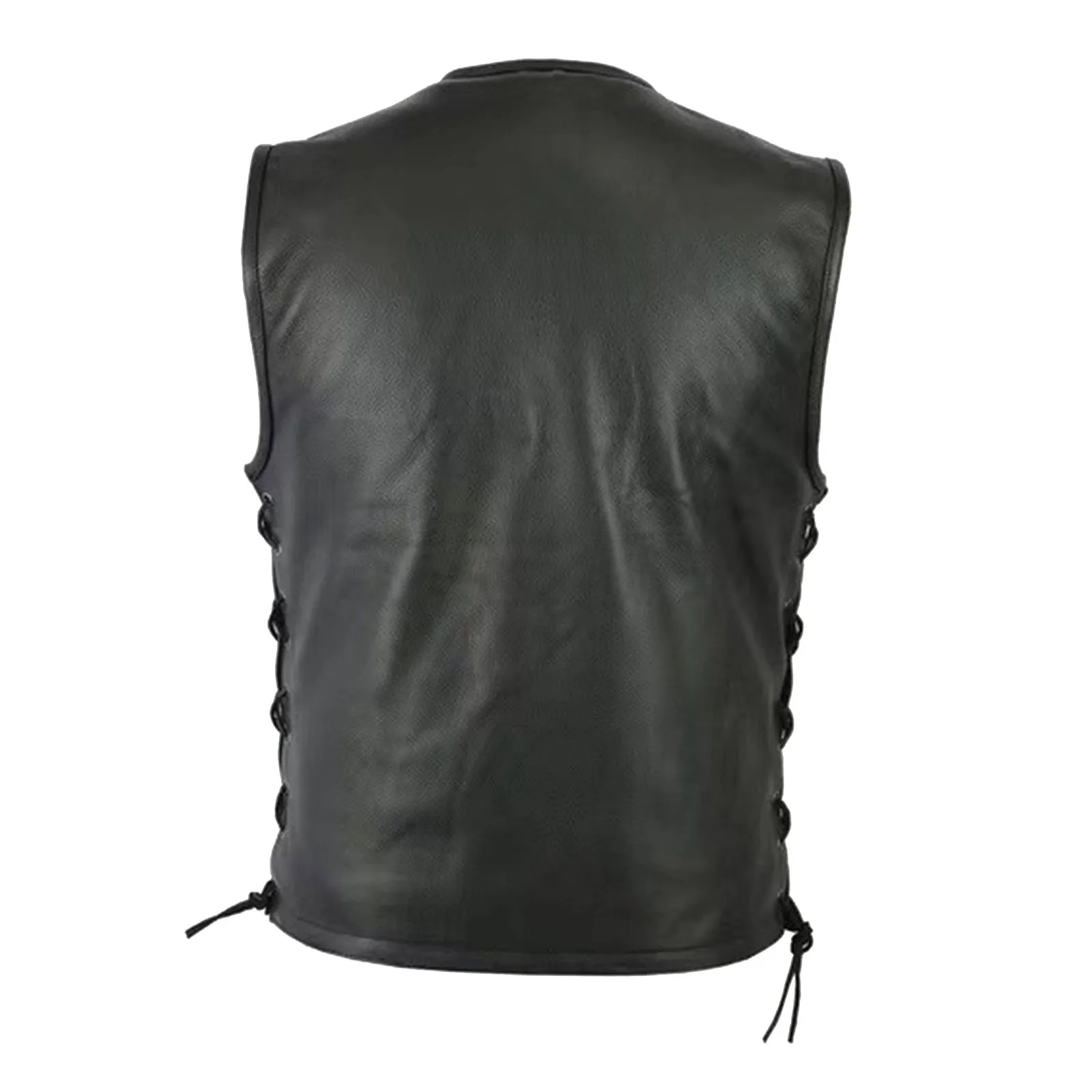 Men's Vest Motorcycle Fleet Pu – Leather Work Vest For Men Bewertung und Preis