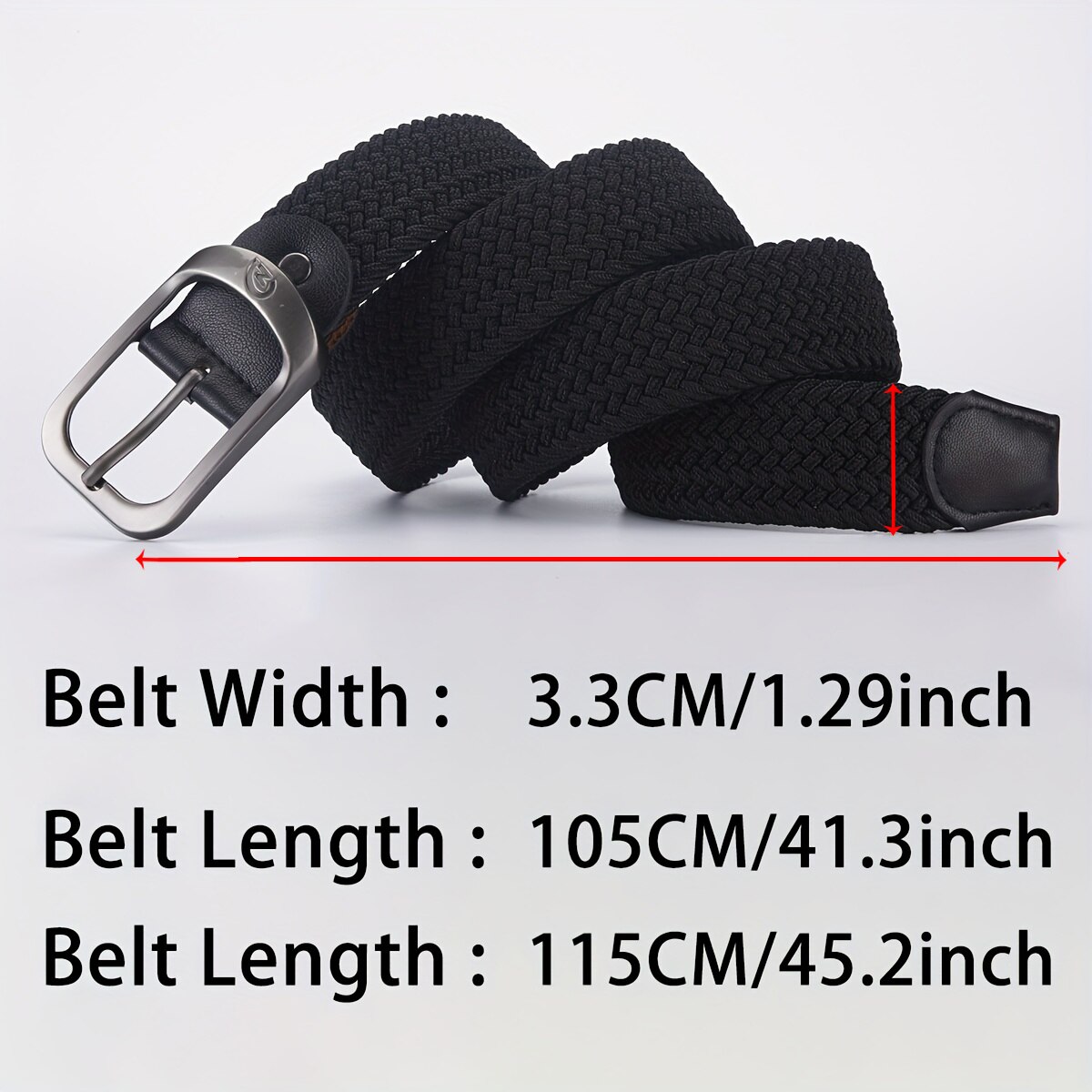 Men's Belt Casual Woven Elasti – Leather Works Belt Bewertung und Preis