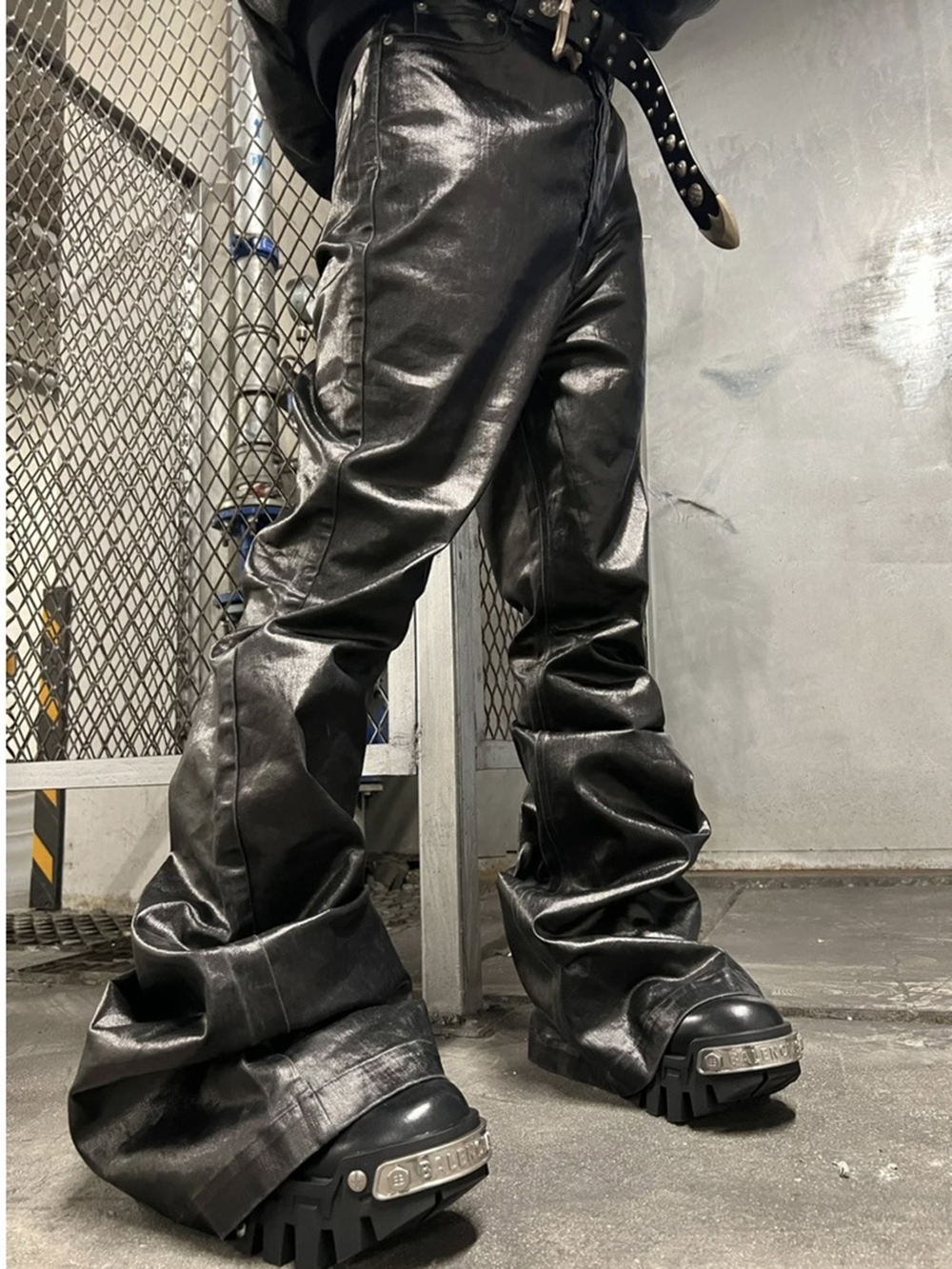 High Street Wide Leg Glossy Pu – Leather Work Pants Bewertung und Preis