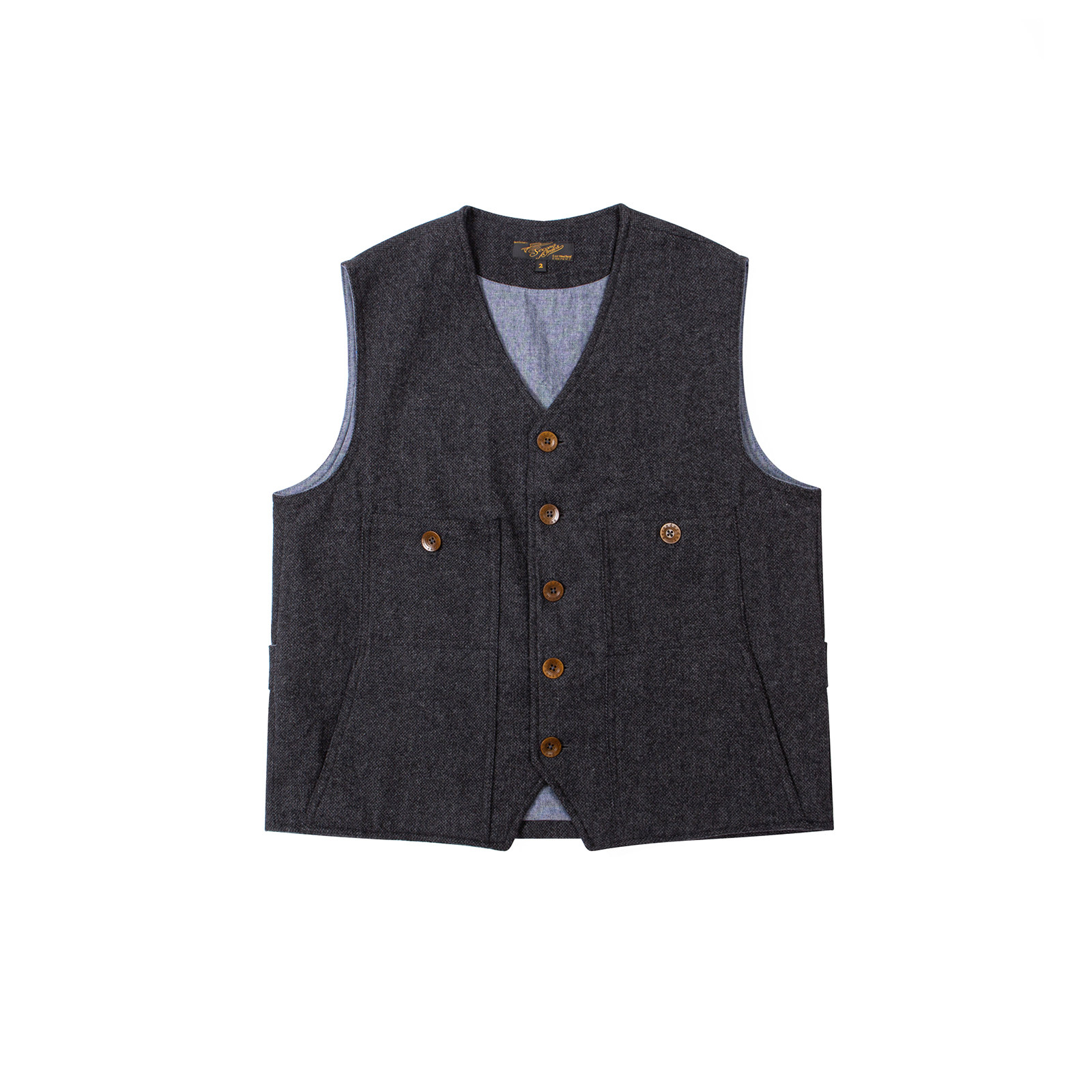 Secondorder FW24 Vintage Wool  – Leather Work Vest For Men Bewertung und Preis