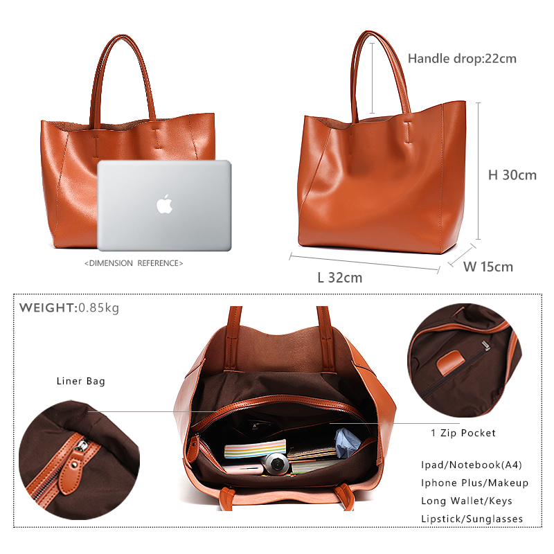 Minimalist Big Tote Bag Women  – Leather Work Handbags For Women Bewertung und Preis