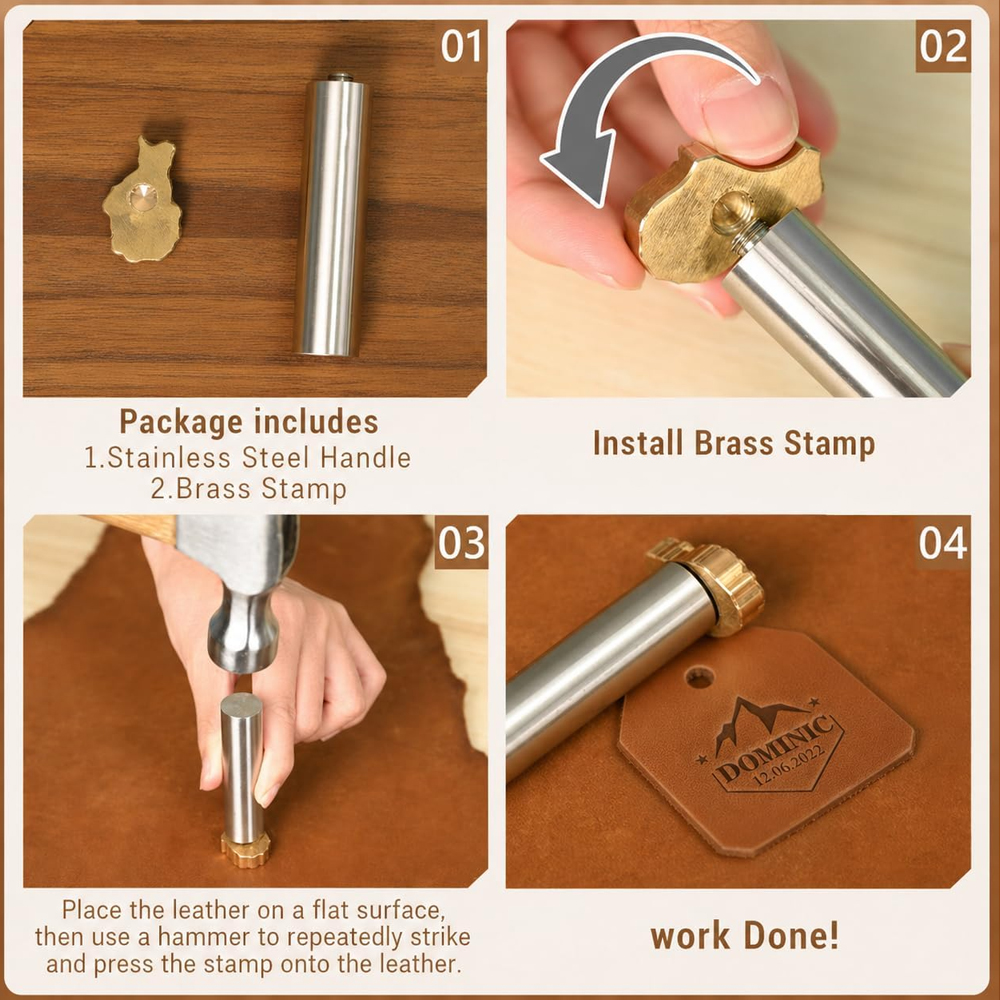 Customized LOGO Leather Stamp  – Leatherwork Logo Bewertung und Preis