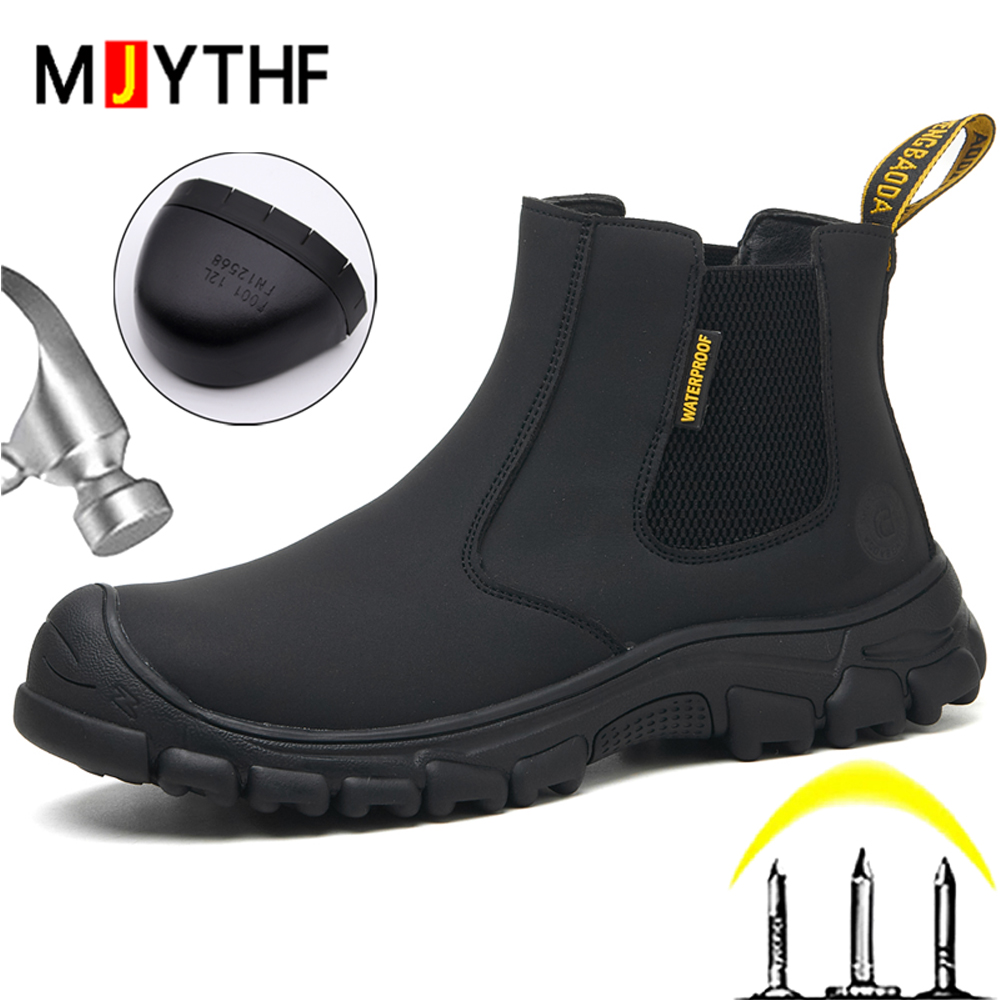 Waterproof Work Boots Men Punc – Leather Work Fabric Bewertung und Preis