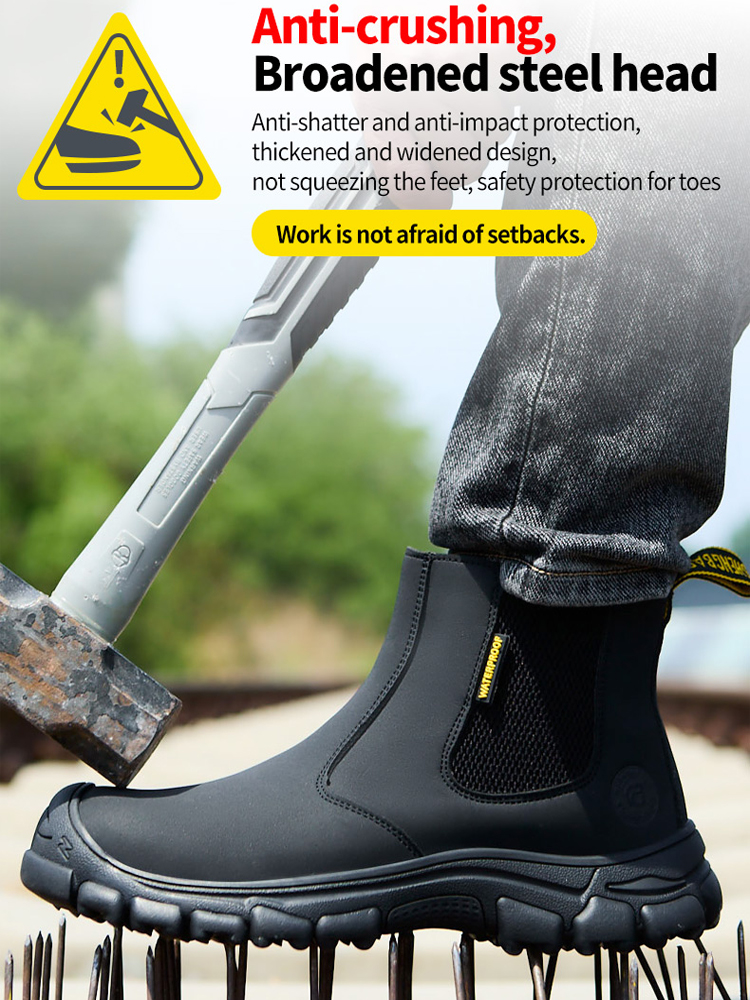 Waterproof Work Boots Men Punc – Leather Work Fabric Bewertung und Preis