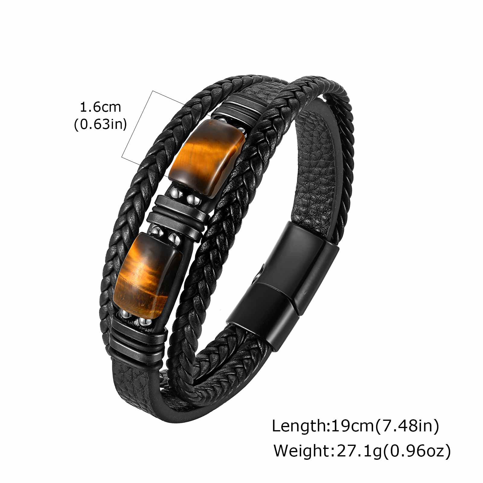 Men Braided Leather Bangle Tig – Leatherwork Logo Bewertung und Preis