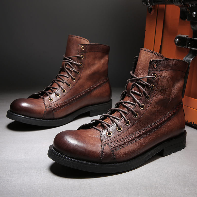 2026 Mens Ankle Boots Classic  – Leather Work Fabric Bewertung und Preis