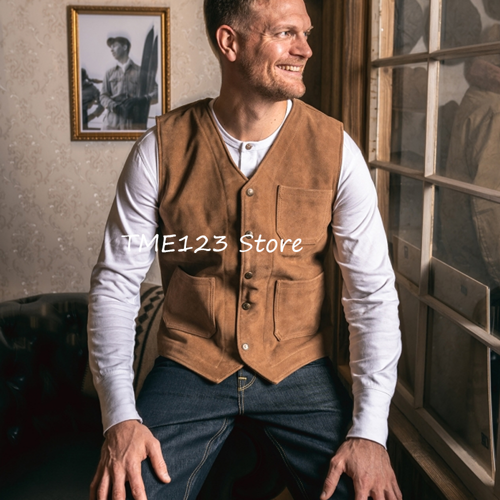 Men's Fashion Suit Vest Single – Leather Work Vest For Men Bewertung und Preis