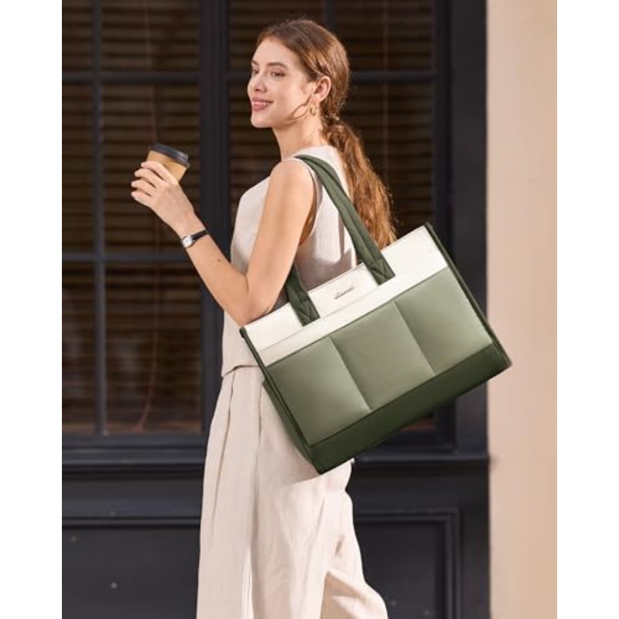 Tote Bag for Women Puffer Lapt – Leather Work Handbags For Women Bewertung und Preis
