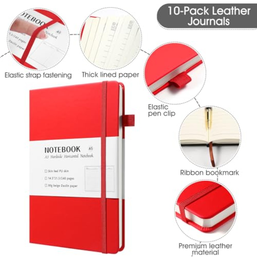 10 Pack PU Leather Hardcover N – Leatherwork Journal Bewertung und Preis