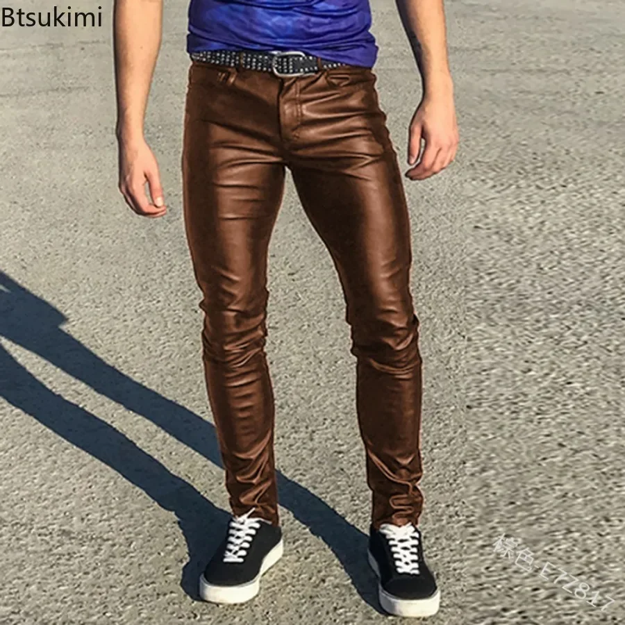 Elastic Low Waist Sexy Pu Leat – Leather Work Pants Bewertung und Preis