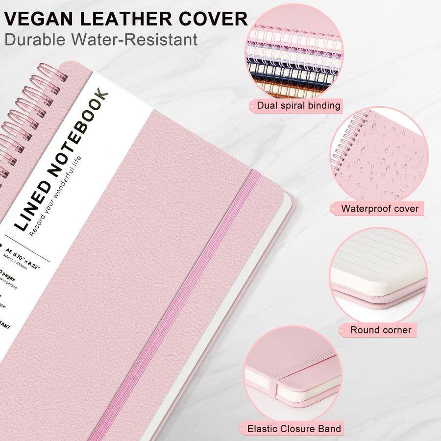 Lined Spiral Journal Notebook, – Leatherwork Journal Bewertung und Preis
