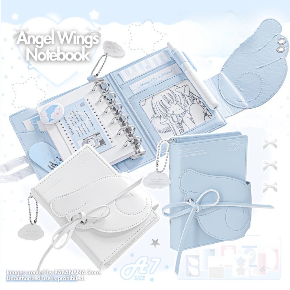 Kawaii Angel Wings Notebook A7 – Leather Work Notebook Bewertung und Preis