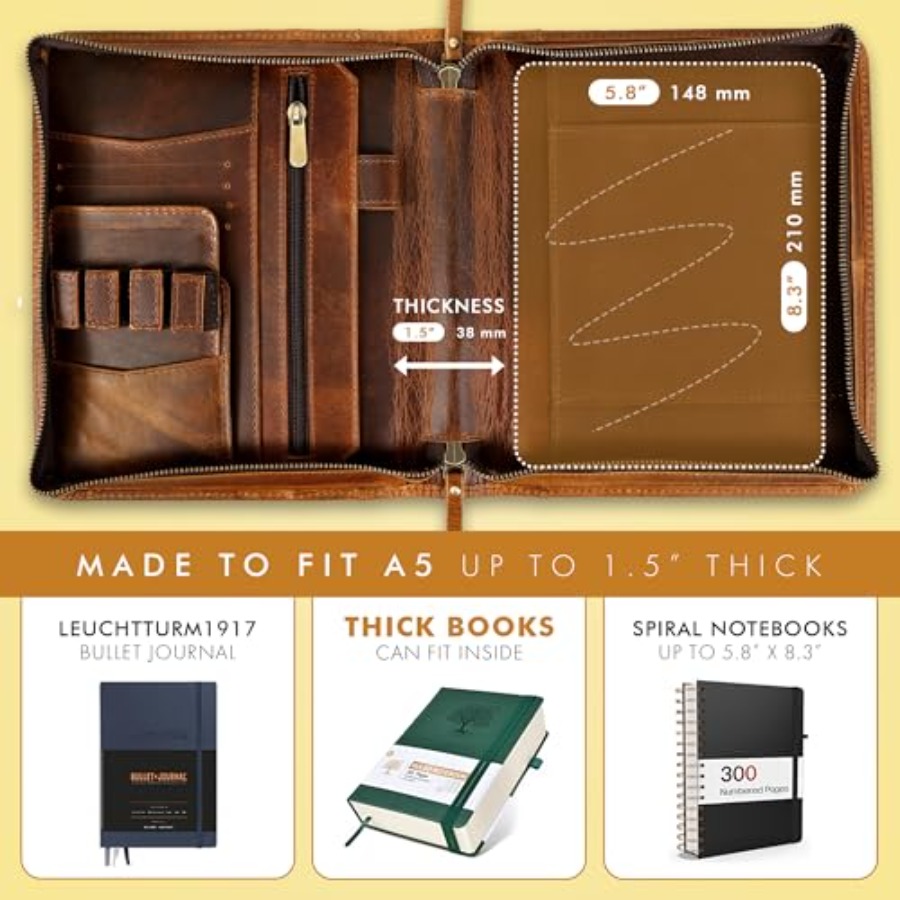 Leather A5 Portfolio Padfolio  – Leatherwork Journal Bewertung und Preis
