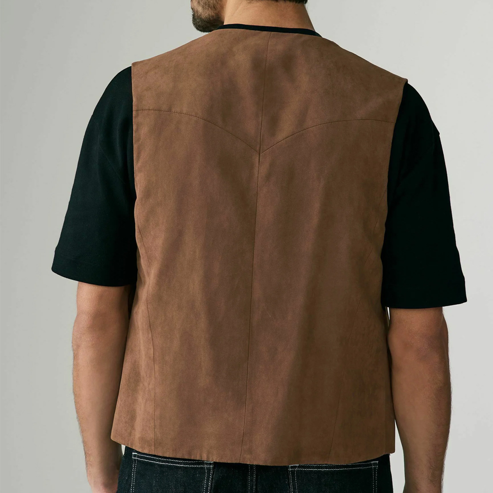 Mens Vest for Man Men's Suede  – Leather Work Vest For Men Bewertung und Preis