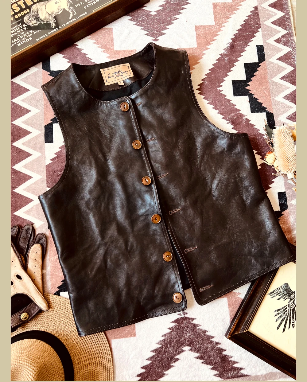 YR!Free shipping.Japanese Vint – Leather Work Vest For Men Bewertung und Preis