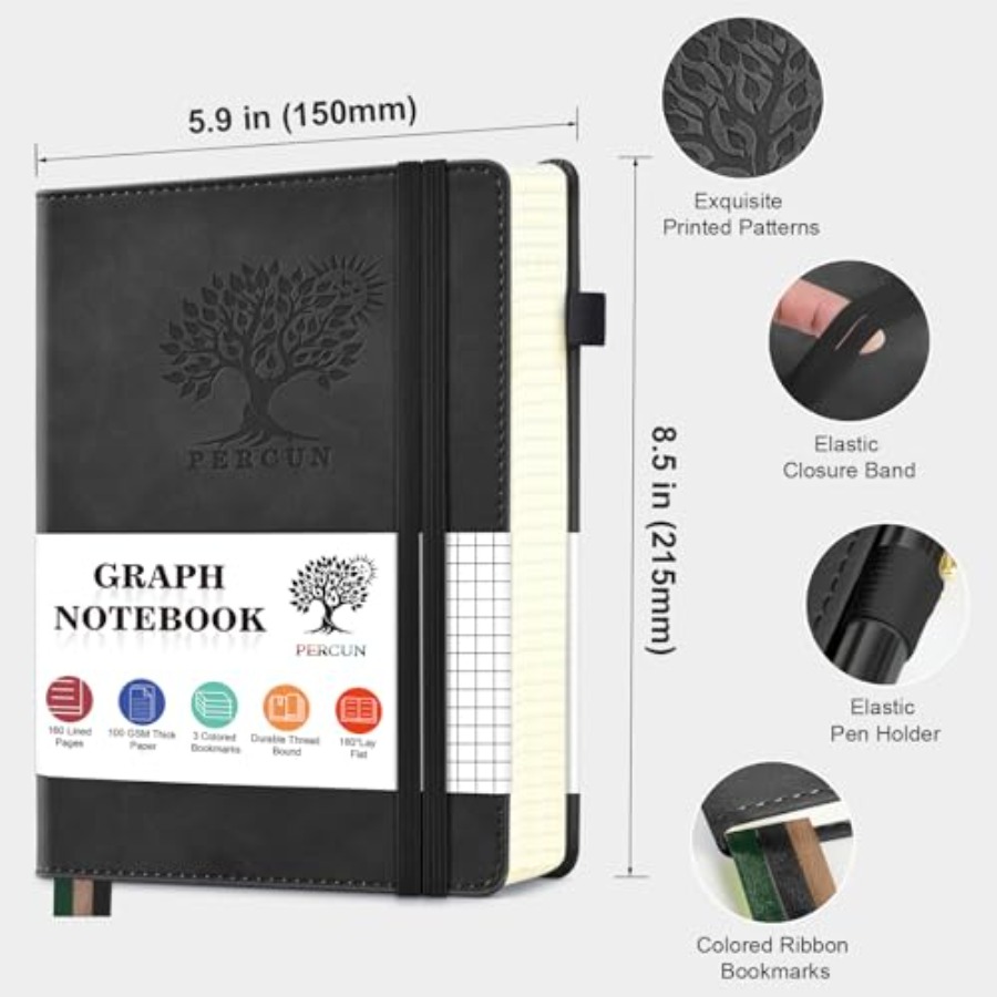 A5 Hardcover Leather Graph Pap – Leatherwork Journal Bewertung und Preis