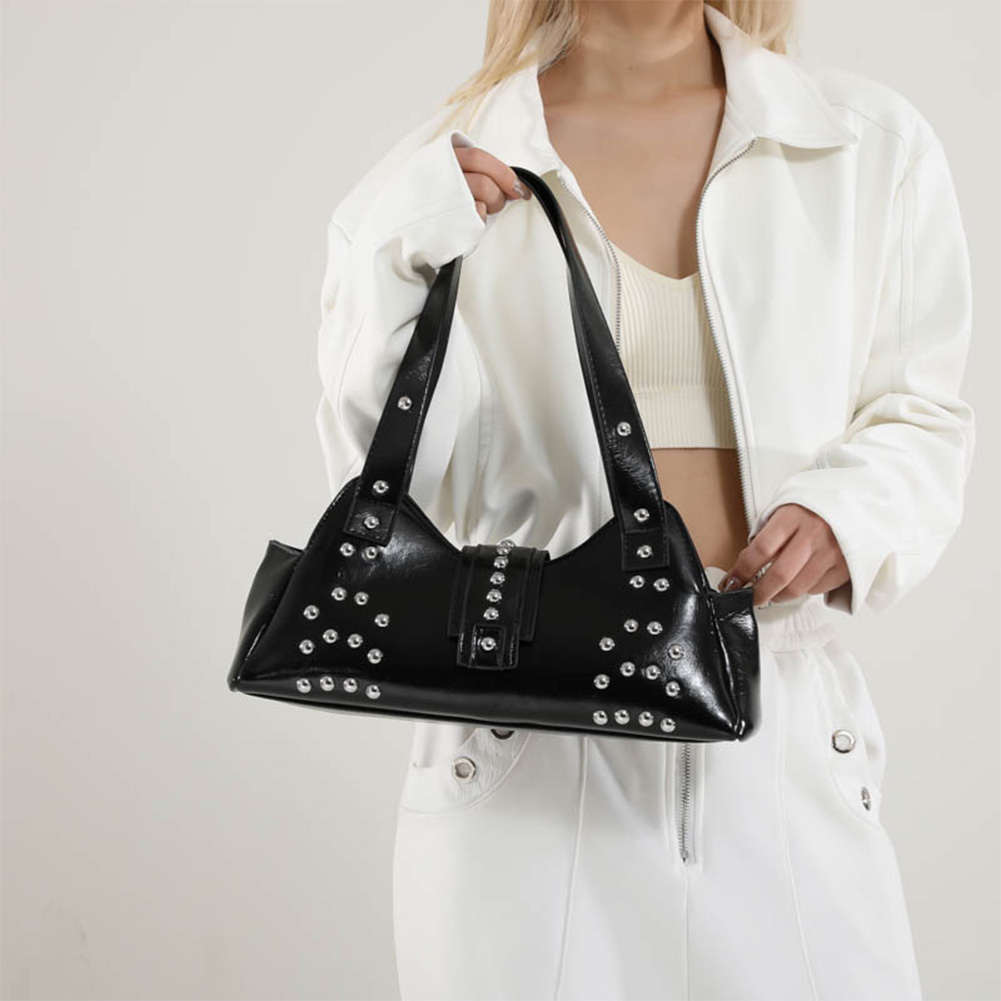 Shoulder Bag for Women Rivet P – Leather Work Handbags For Women Bewertung und Preis
