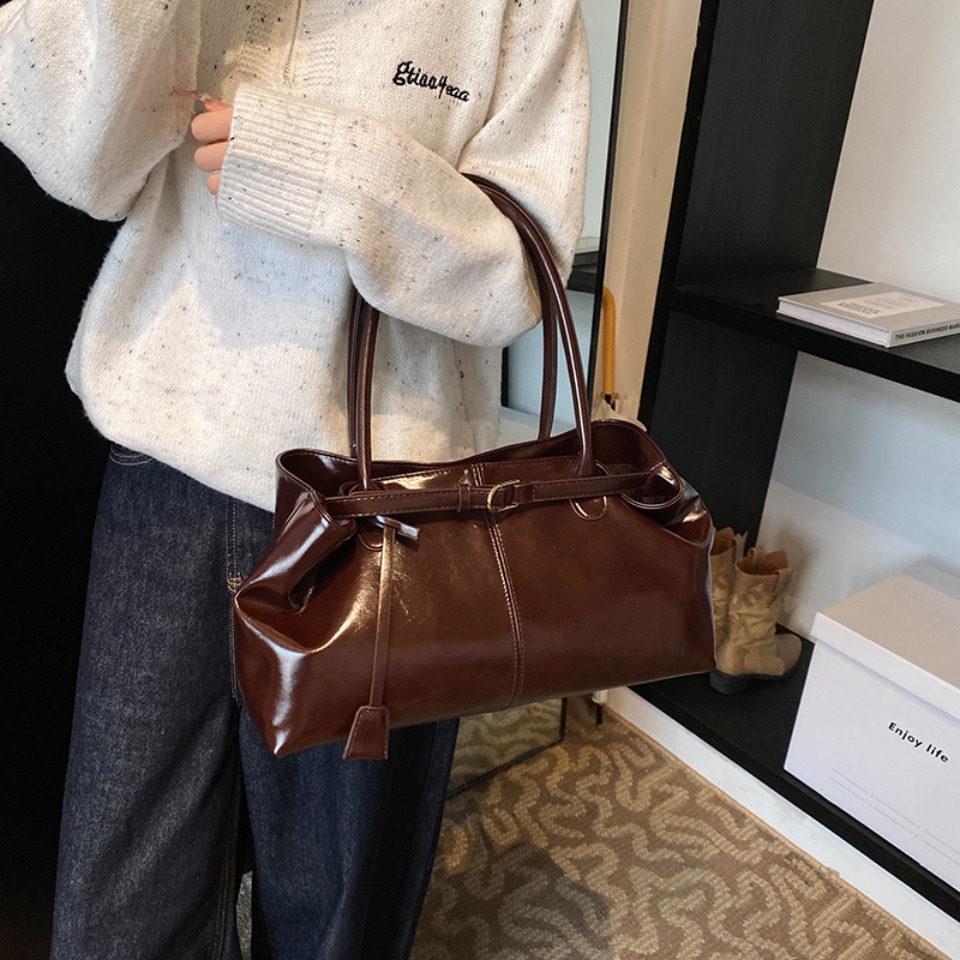 Winter Oil PU Leather Hobo Han – Leather Work Handbags For Women Bewertung und Preis