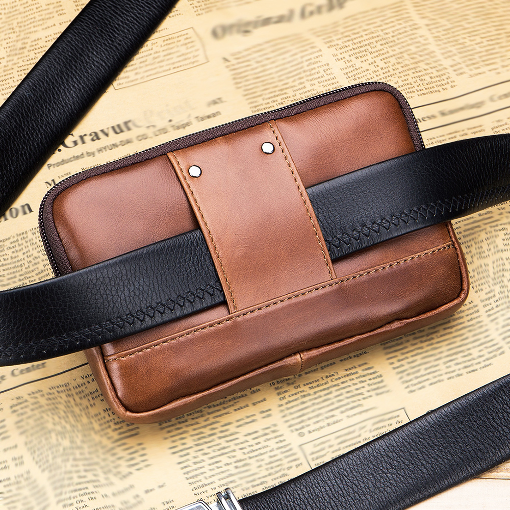 Genuine leather men's waist ba – Leatherwork Belt Bewertung und Preis