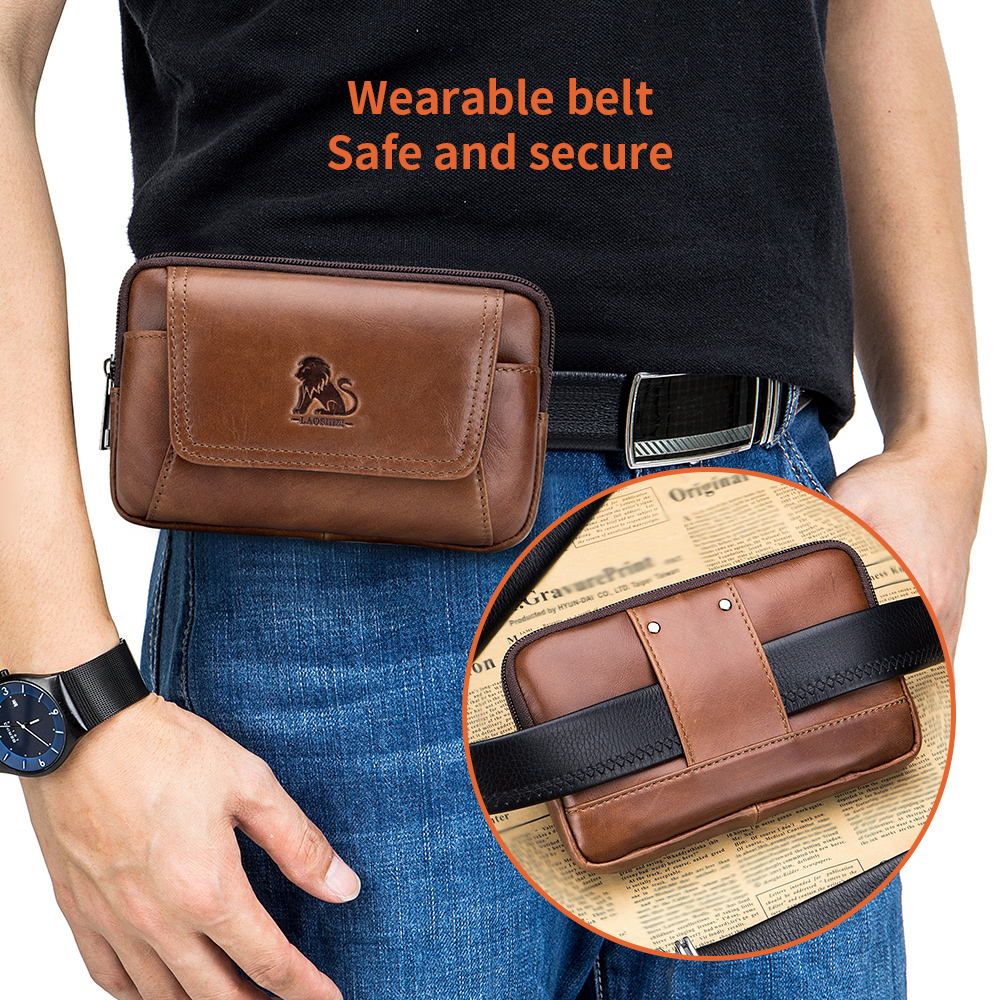 Genuine leather men's waist ba – Leatherwork Belt Bewertung und Preis