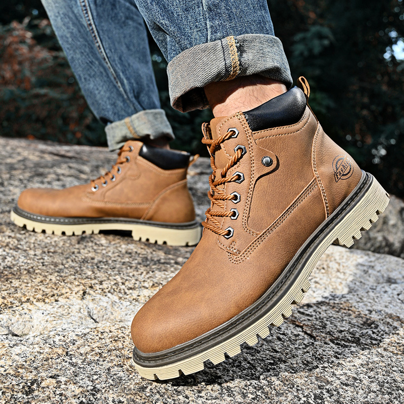 Leather Men's Boots British St – Leather Work Fabric Bewertung und Preis
