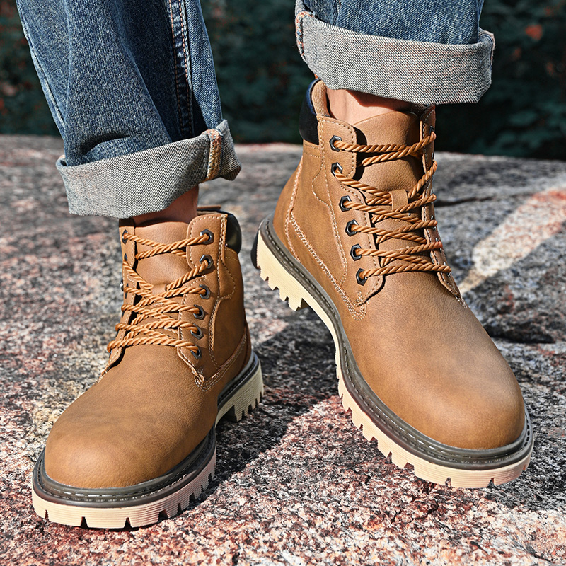 Leather Men's Boots British St – Leather Work Fabric Bewertung und Preis