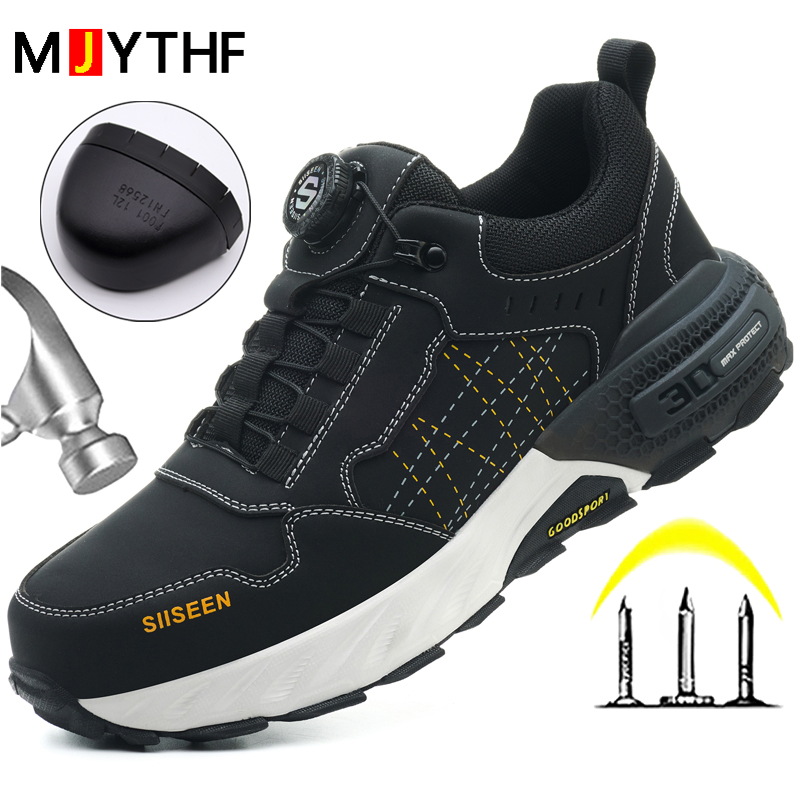 Black Leather Safety Shoes Sec – Leather Work Fabric Bewertung und Preis